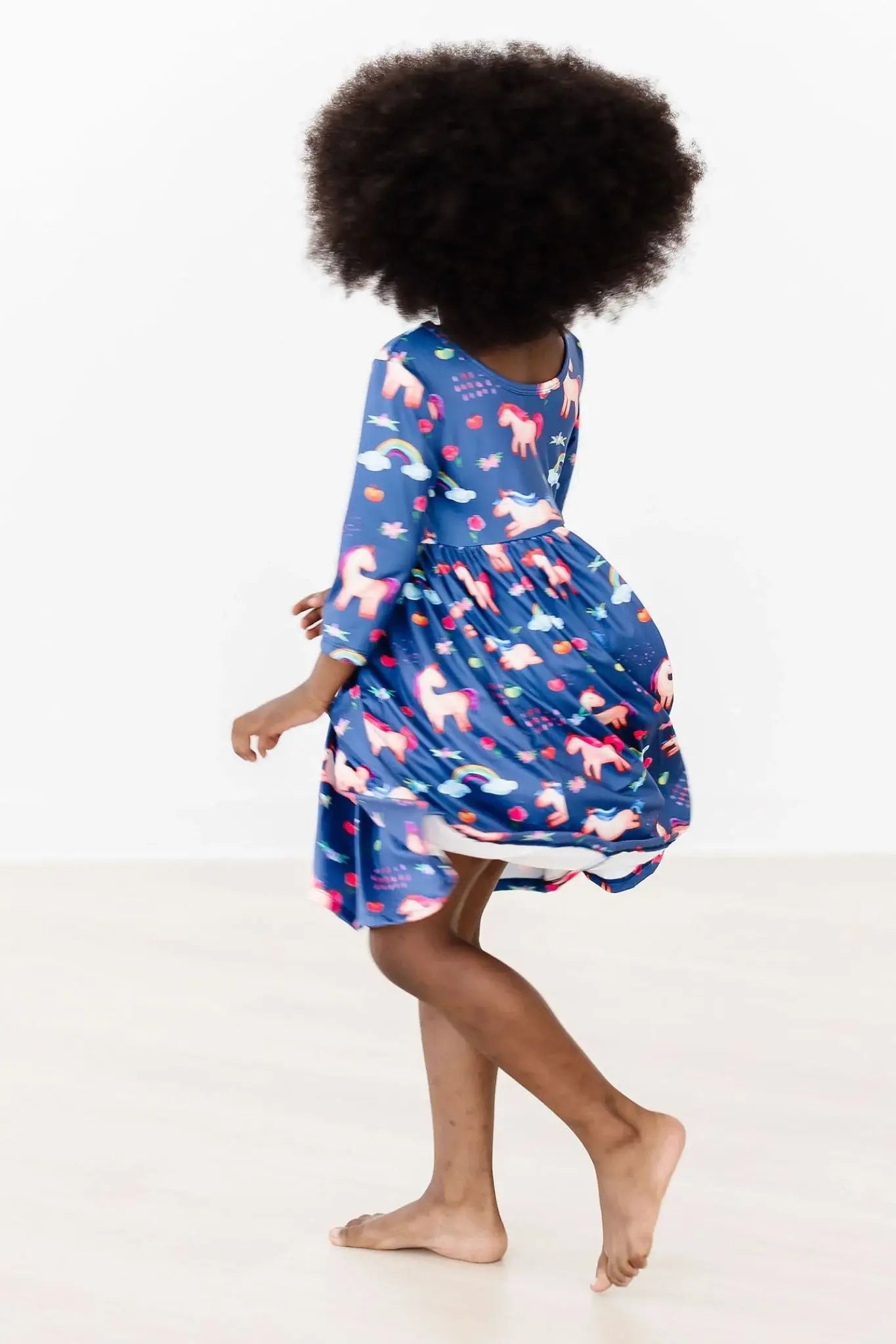 Painted Skies 3/4 Sleeve Pocket Twirl Dress - Mila & Rose ® - Flyclothing LLC