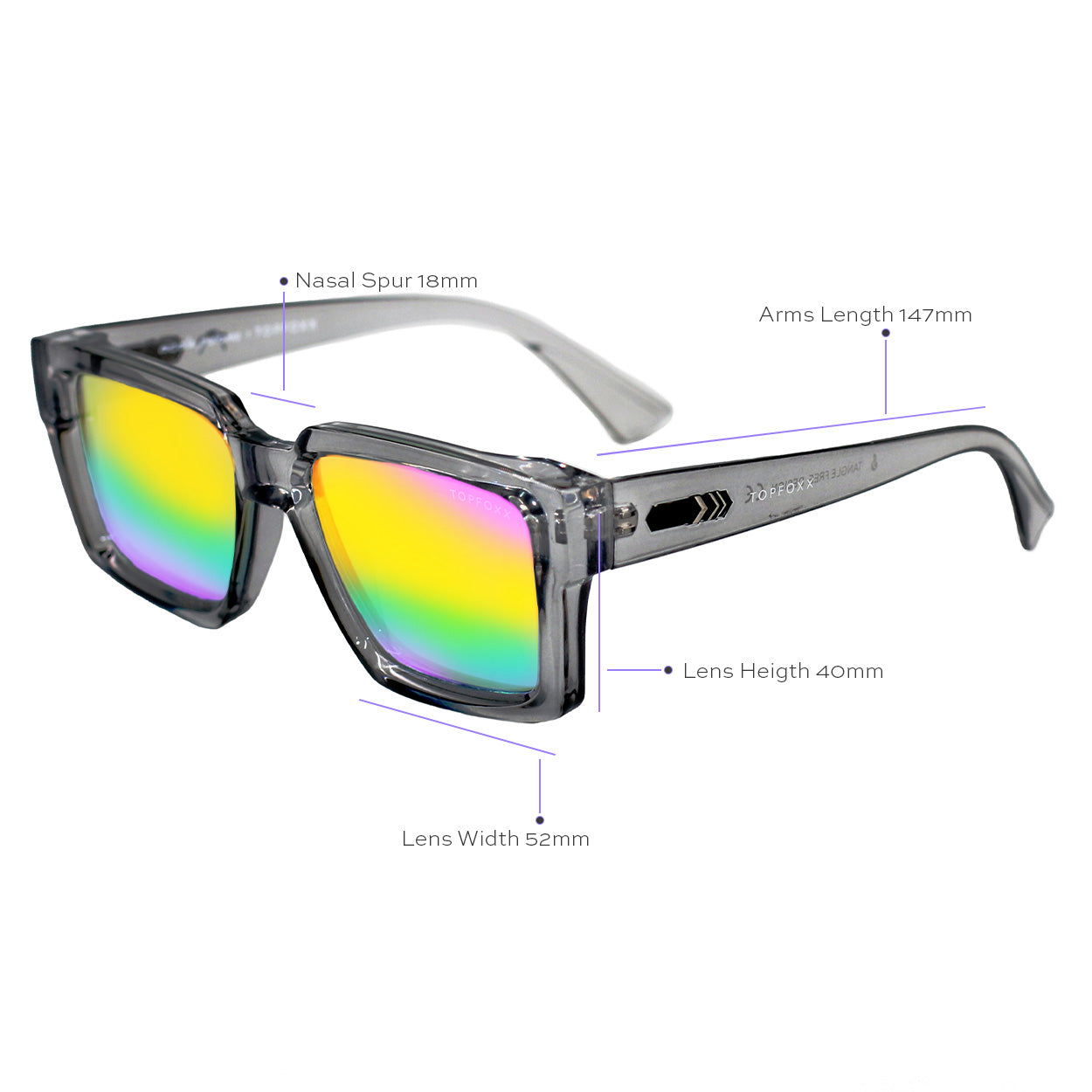 Paloma x Topfoxx - Limited Edition Pride Squared Sunglasses - TopFoxx - Flyclothing LLC