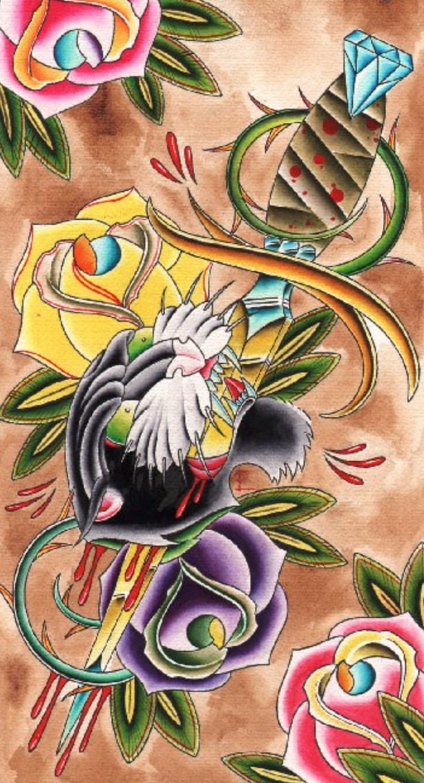 Black Market Art Company Panther & Dagger Print