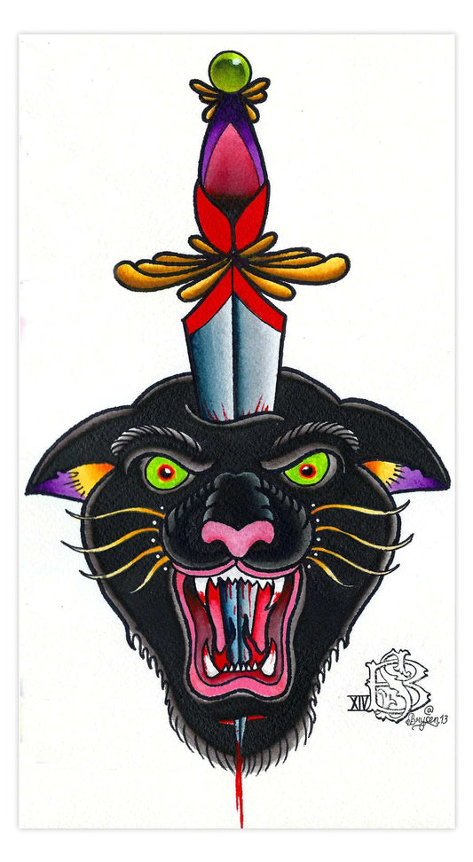 Black Market Art Company Panther Head Print - Black Market Art Company - Flyclothing LLC