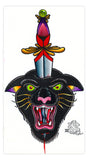 Black Market Art Company Panther Head Print