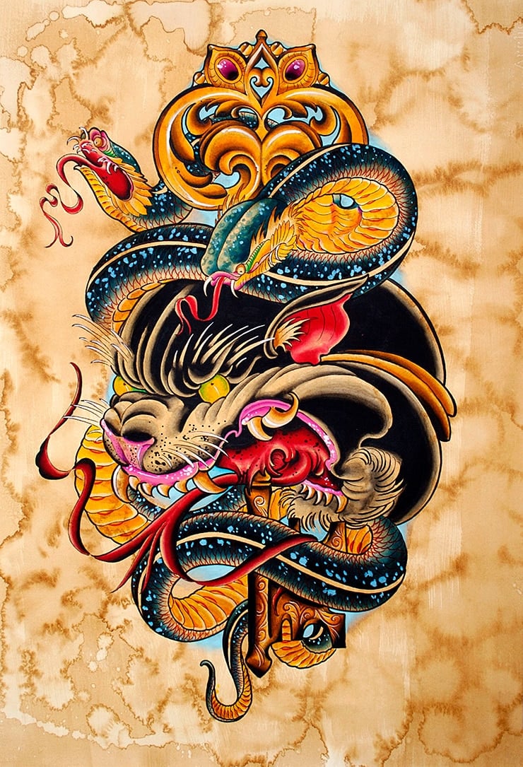 Black Market Art Company Panther Key Print