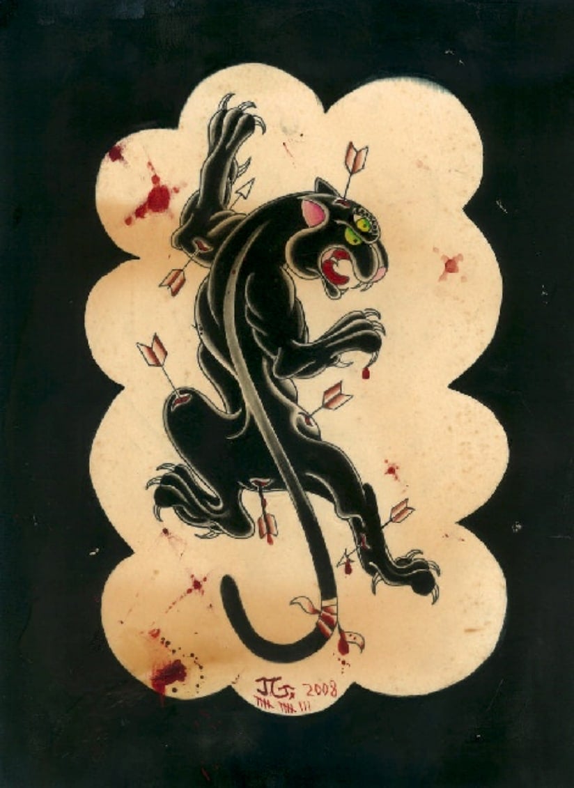 Black Market Art Company Panther Print