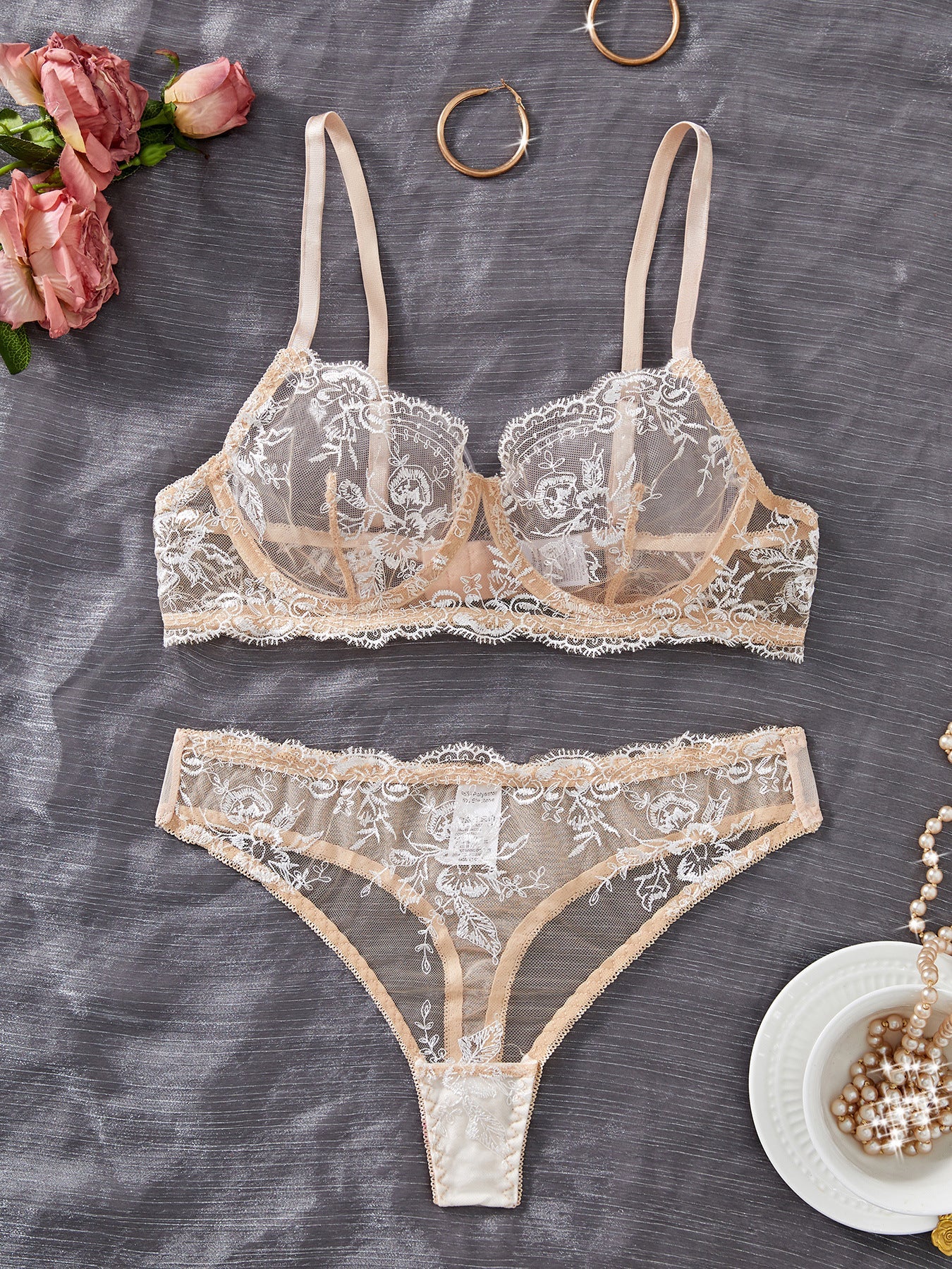 Parisian Nights Lace 2 Piece Lingerie Set