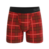 The Partridge | Red Cozy Plaid Ball Hammock® Pouch Underwear - Shinesty - Flyclothing LLC