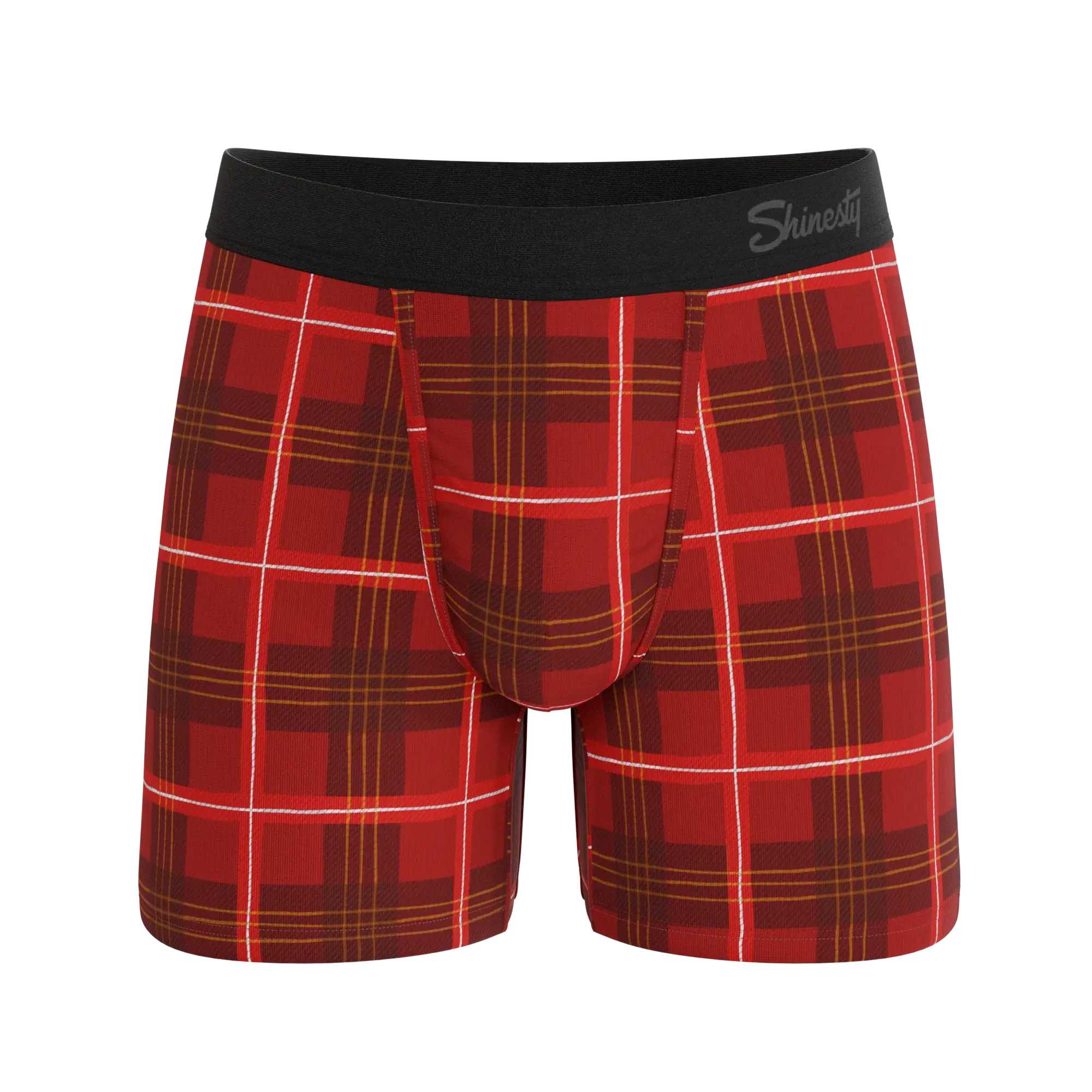 The Partridge | Red Cozy Plaid Ball Hammock® Pouch Underwear - Shinesty - Flyclothing LLC