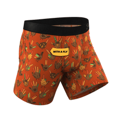 The Party Fowl | Thanksgiving Turkey Ball Hammock® Pouch Underwear With Fly - Shinesty