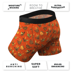 The Party Fowl | Thanksgiving Turkey Ball Hammock® Pouch Underwear With Fly - Shinesty