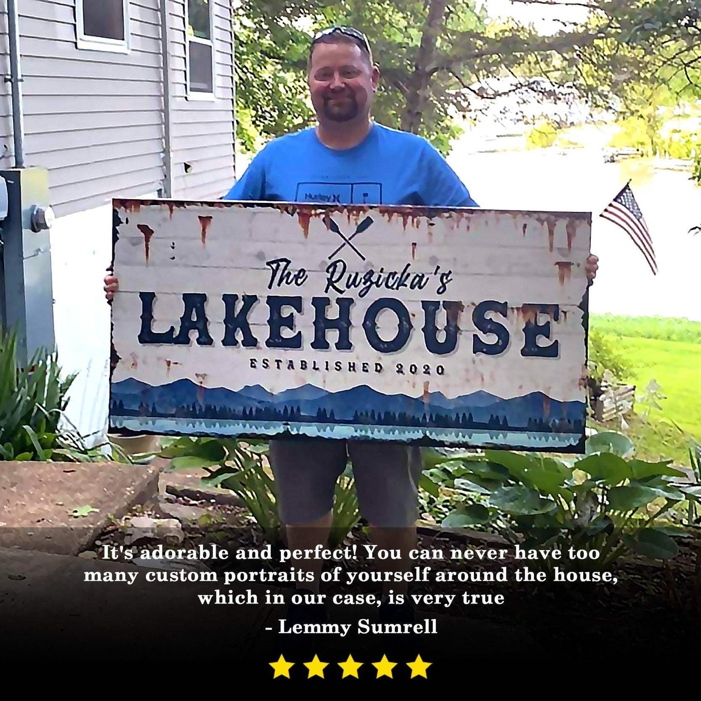 Family Lake House Vintage Sign - Tailored Canvases - Flyclothing LLC