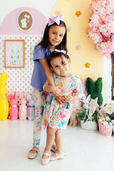 Pastel Floral Bunnies Leggings - Mila & Rose ® - Flyclothing LLC