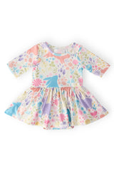 Pastel Floral Bunnies Twirl Bodysuit - Mila & Rose ® - Flyclothing LLC
