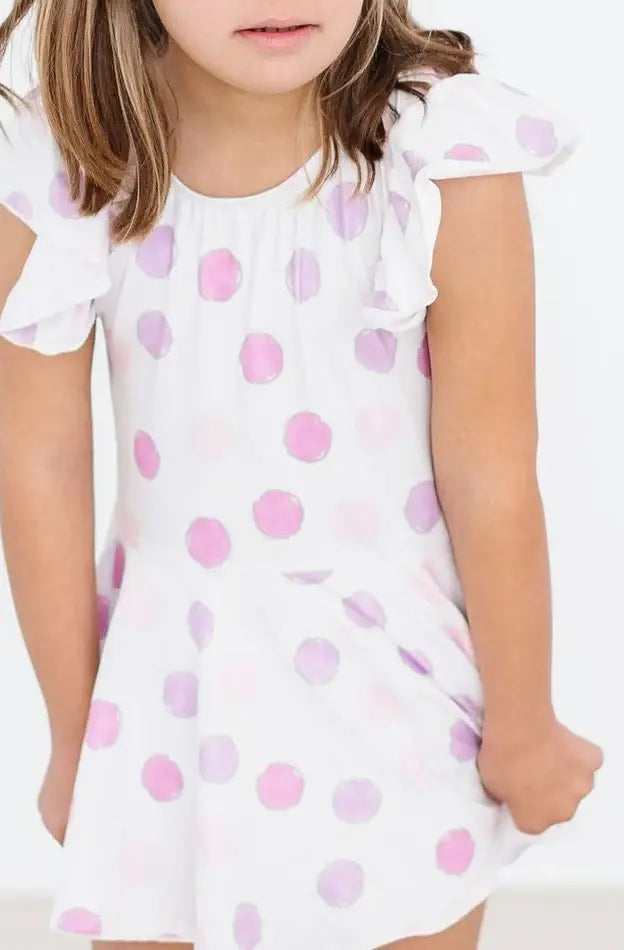 Pastel Polka Dot S/S Twirl Leotard - Mila & Rose ® - Flyclothing LLC