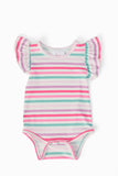 Pastel Stripes S/S Flutter Bodysuit