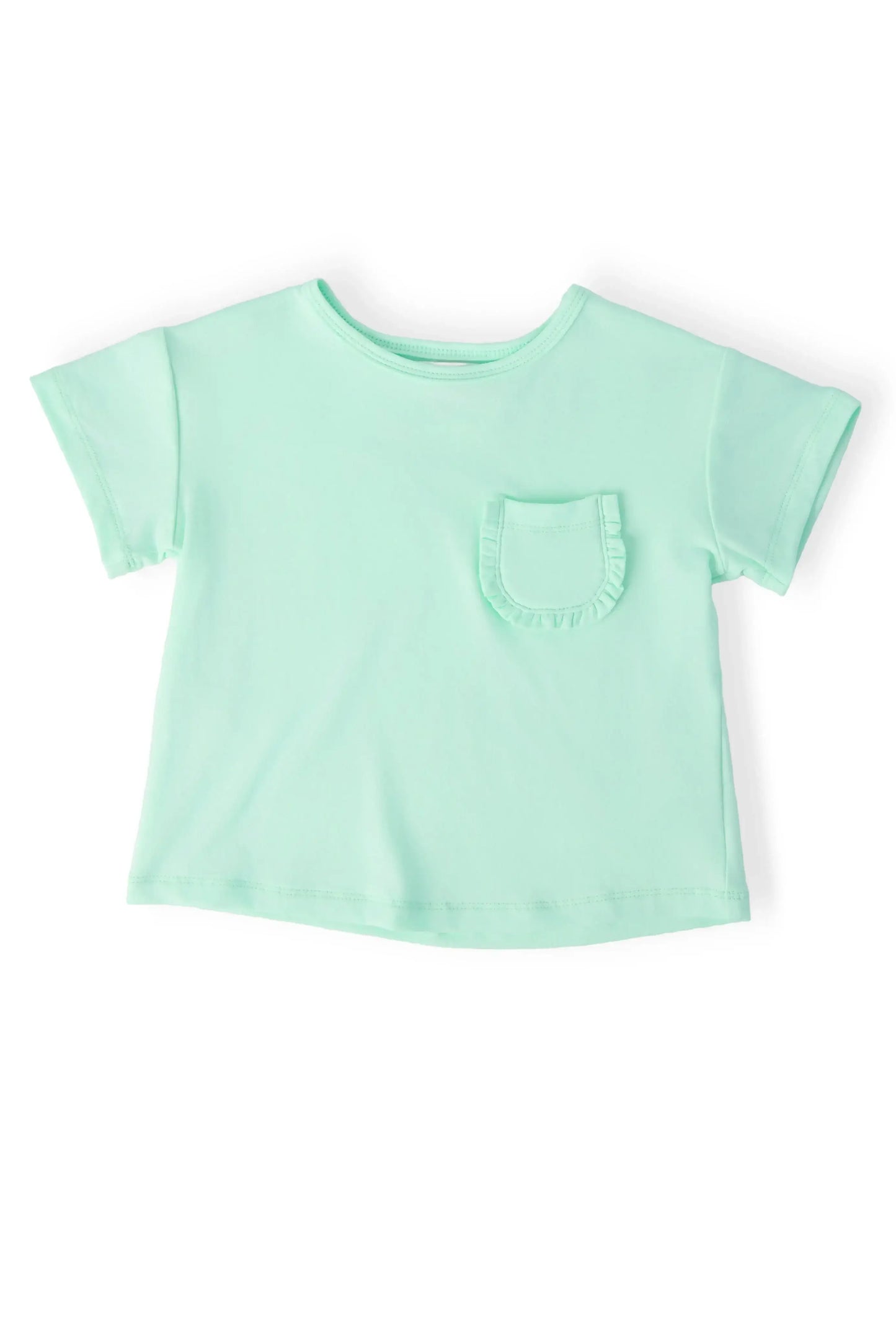 Pastel Green Ruffle Pocket Tee - Mila & Rose ® - Flyclothing LLC