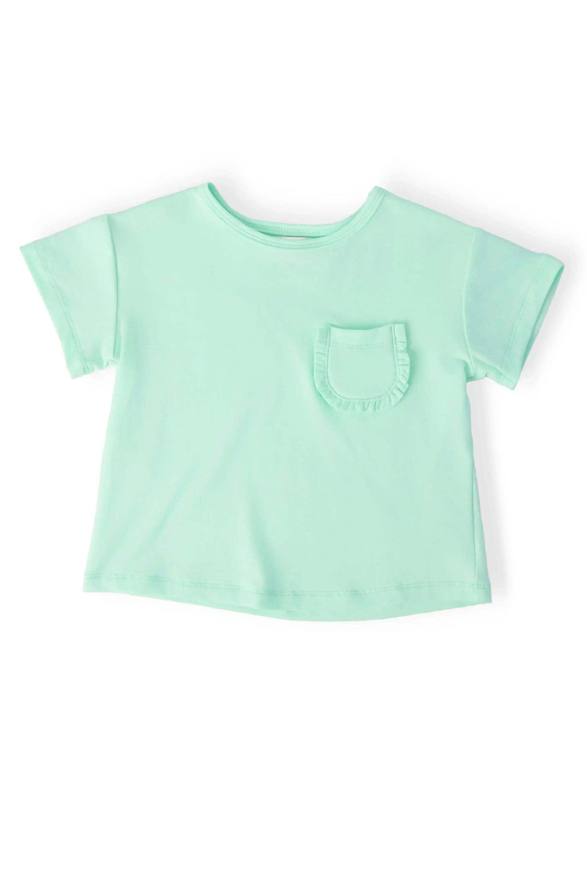Pastel Green Ruffle Pocket Tee - Mila & Rose ® - Flyclothing LLC