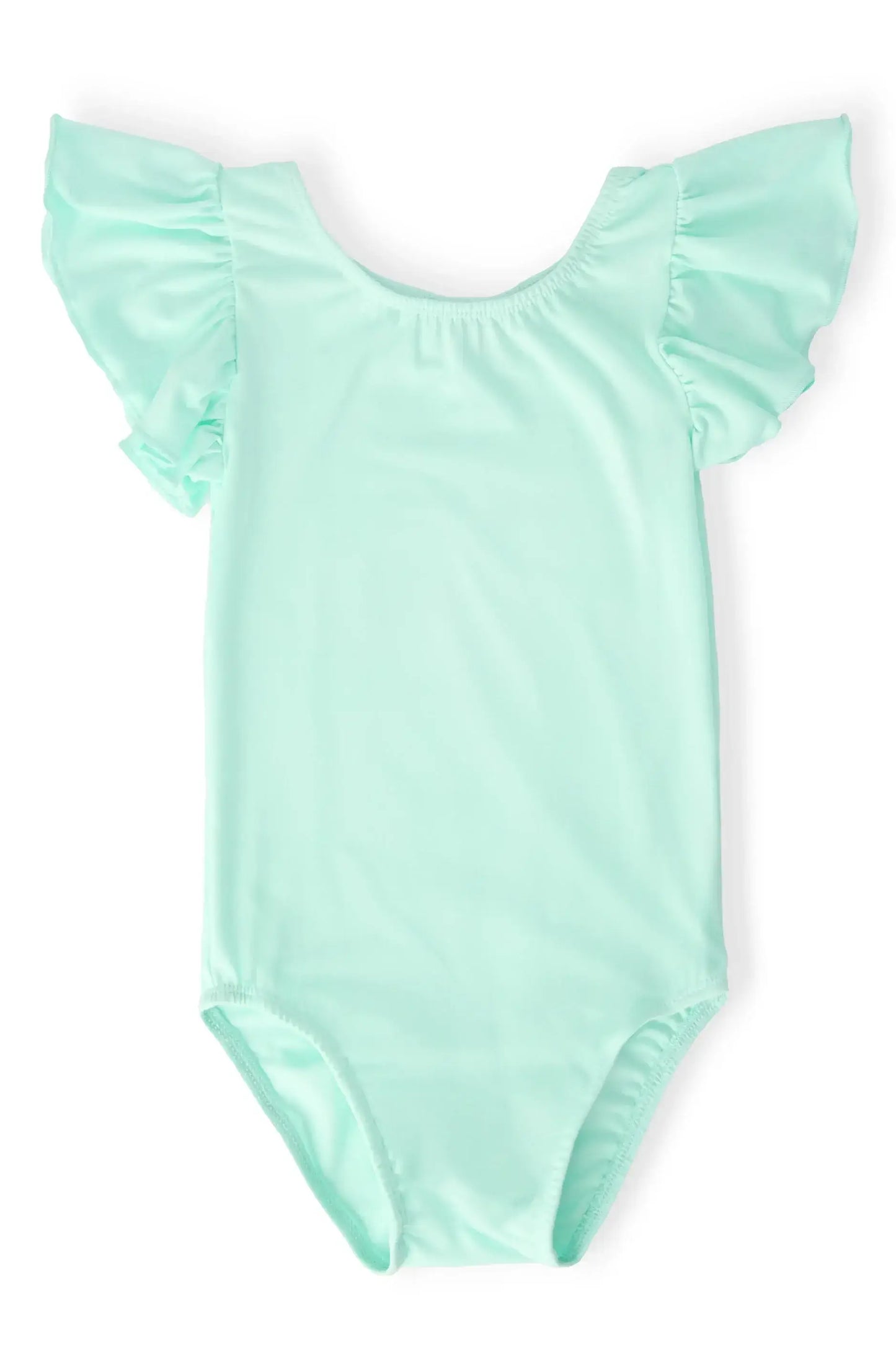 Pastel Green S/S Flutter Sleeve Leotard - Mila & Rose ® - Flyclothing LLC