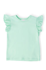 Pastel Green S/S Ruffle Tee - Mila & Rose ® - Flyclothing LLC