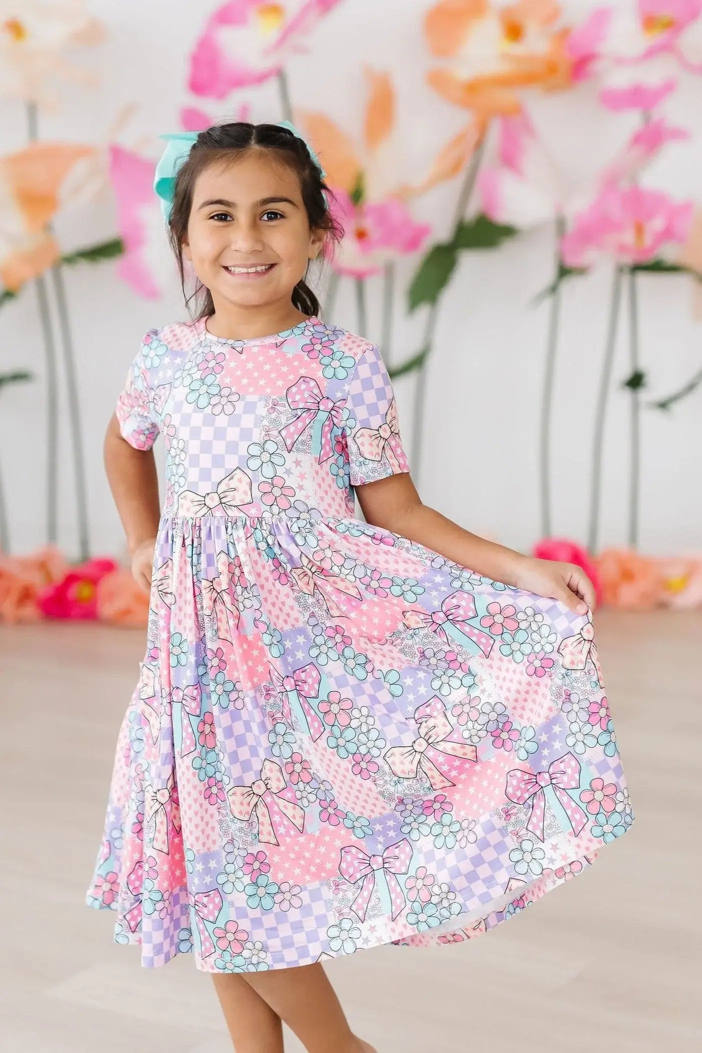 Patchwork Princess S/S Pocket Twirl Dress - Mila & Rose ® - Flyclothing LLC