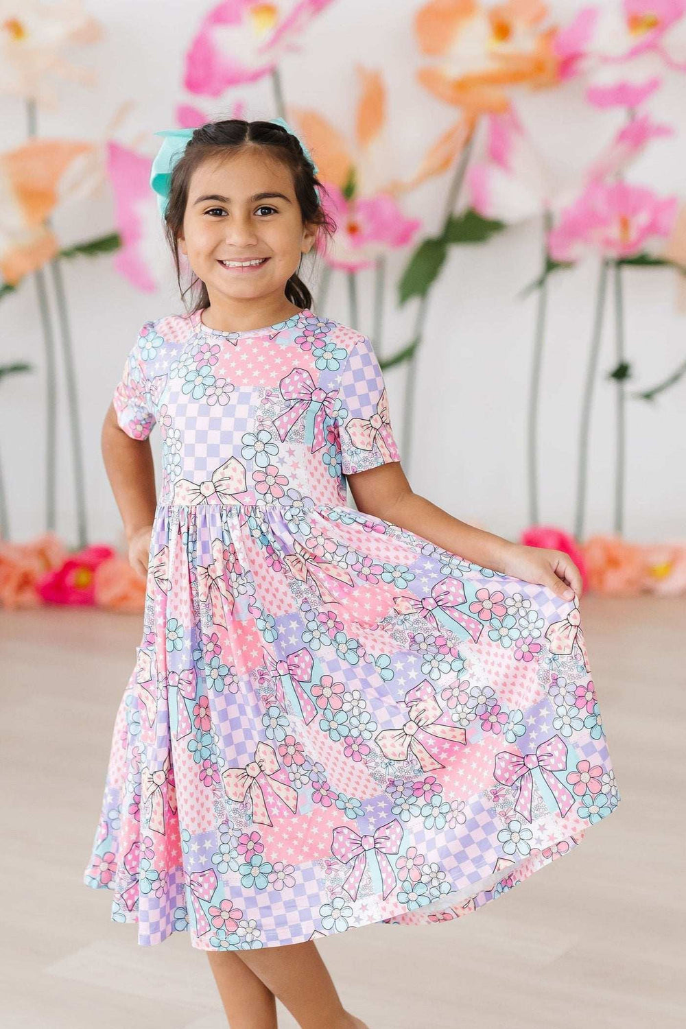 Patchwork Princess S/S Pocket Twirl Dress - Mila & Rose ® - Flyclothing LLC
