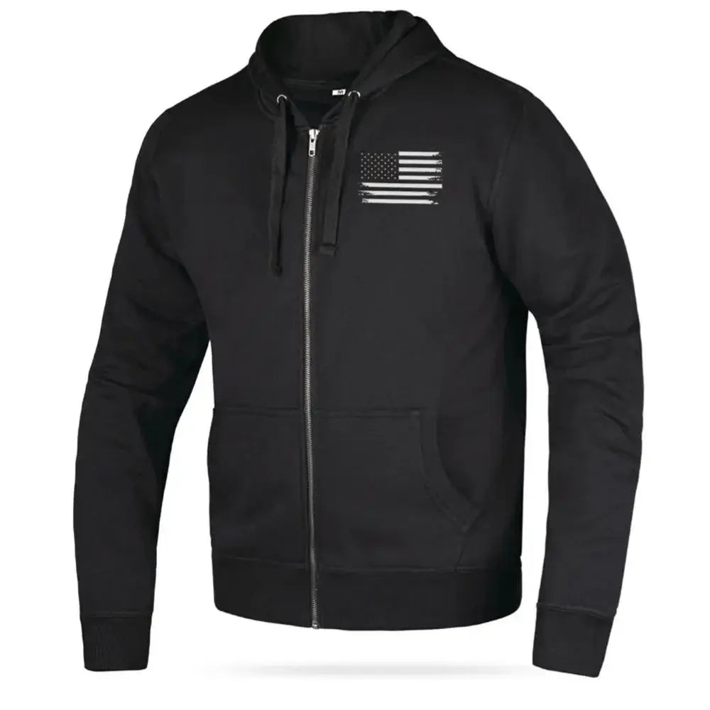 Patriot - Men’s Reflective American Flag Motorcycle Hoodie – Bold Patriotic Gear for Riders - Unik Just for Bikers - Flyclothing LLC
