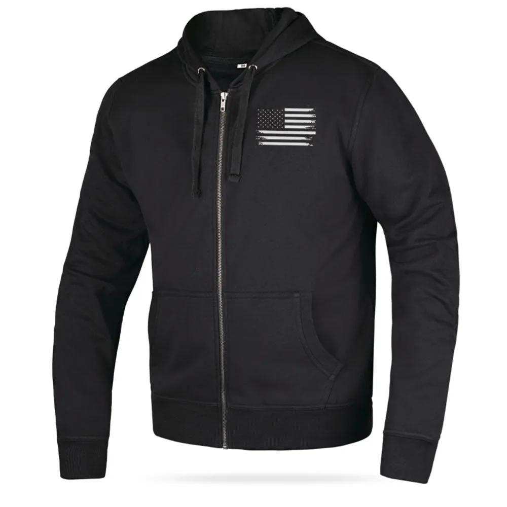 Patriot - Men’s Reflective American Flag Motorcycle Hoodie – Bold Patriotic Gear for Riders - Unik Just for Bikers - Flyclothing LLC