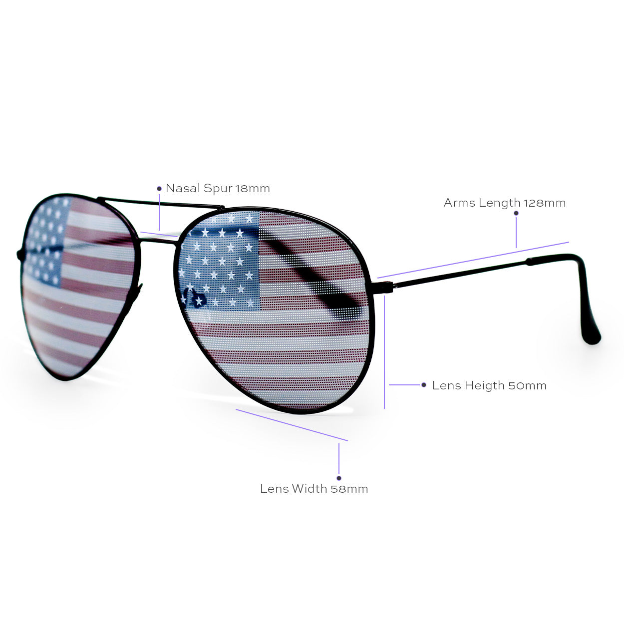 Patriot Eyes – Aviator Sunglasses - TopFoxx - Flyclothing LLC