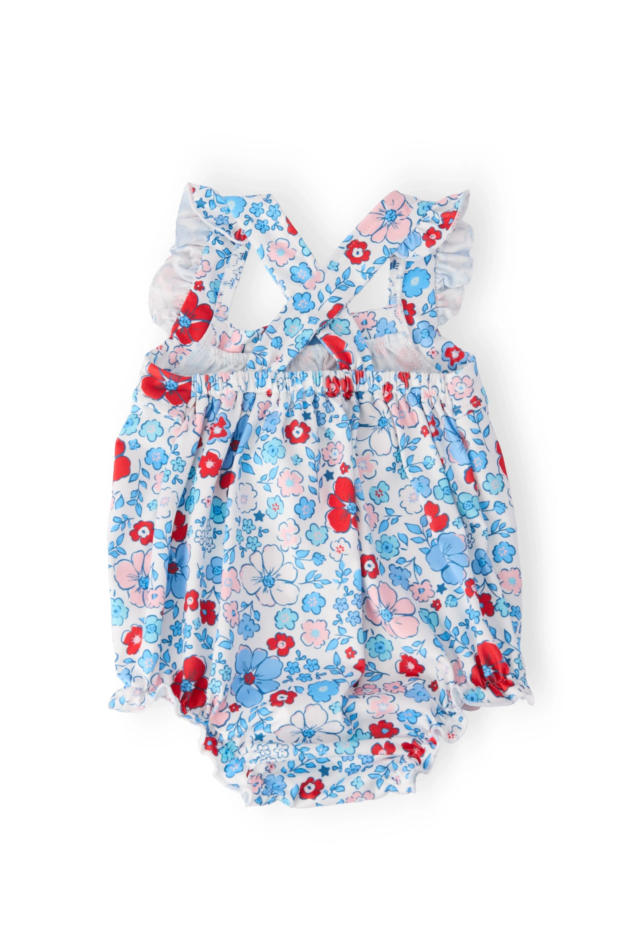 Patriotic Petals Ruffle Cross Back Romper - Mila & Rose ® - Flyclothing LLC