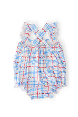 Patriotic Picnic Ruffle Cross Back Romper - Mila & Rose ® - Flyclothing LLC