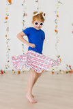 Patriotic Plaid Ruffle Twirl Skort - Mila & Rose ®