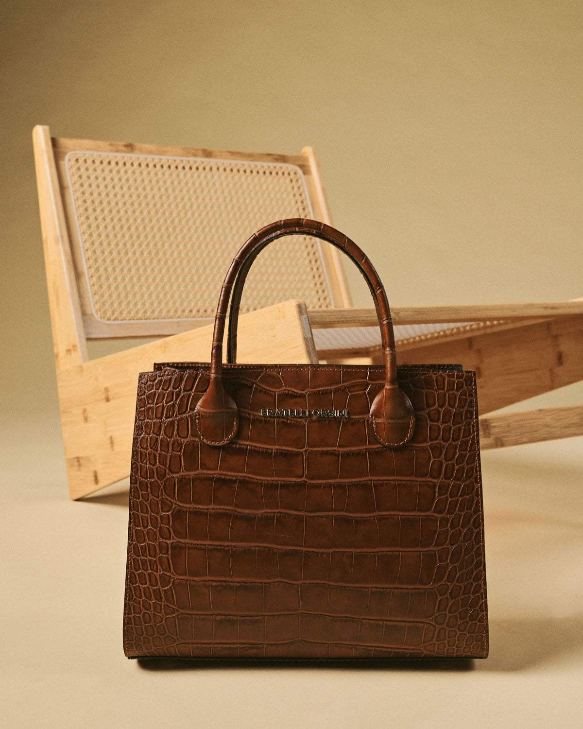 Patrizia (brown) - Italian calf leather womens handbag (with shoulder strap)