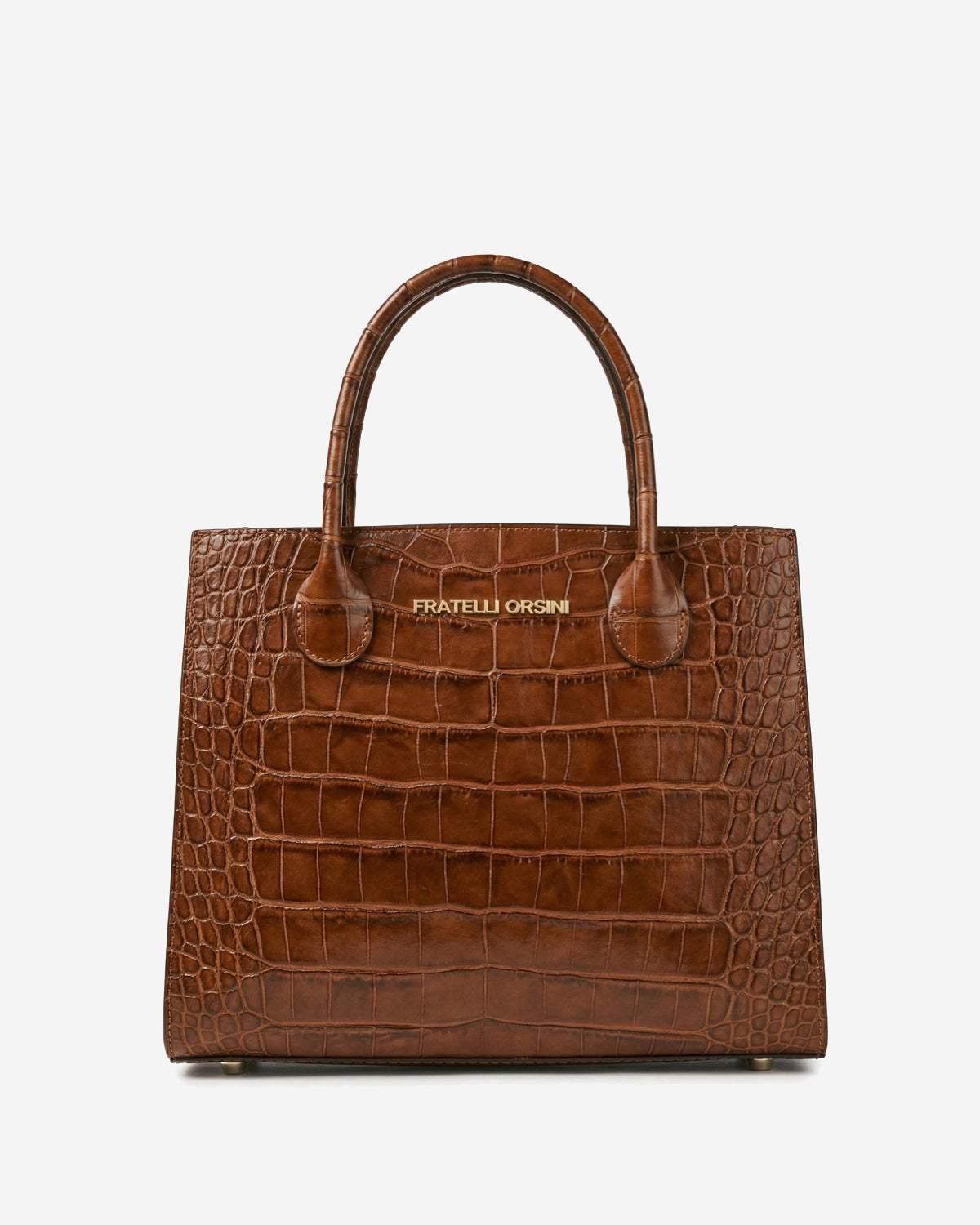Patrizia (brown) - Italian calf leather womens handbag (with shoulder strap)