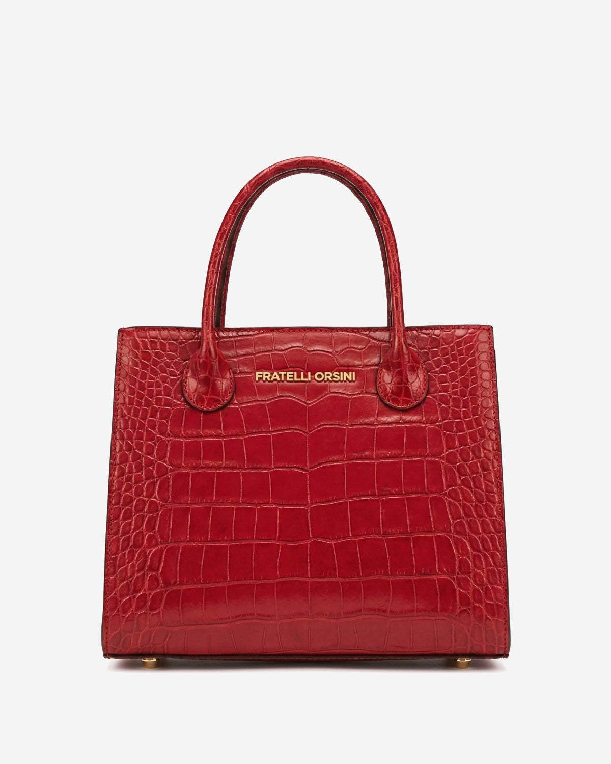 Patrizia (red) - Italian calf leather womens handbag (with shoulder strap)