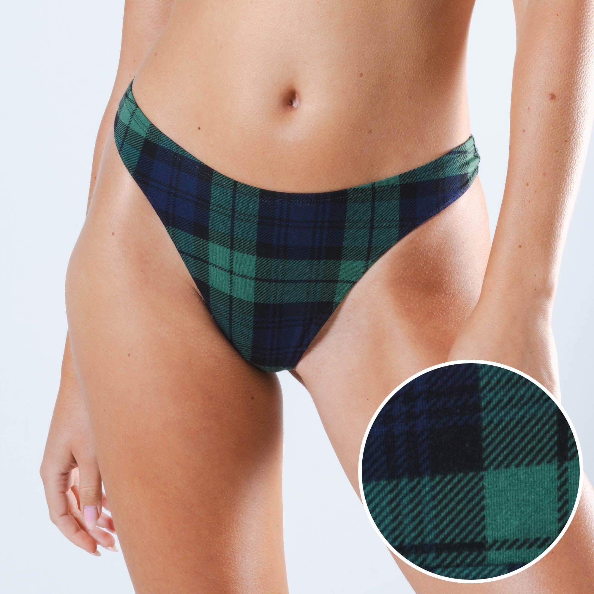 The Black Watch | Tartan Plaid MicroModal Thong - Shinesty