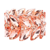 Marquise Stone Cluster Stretch Evening Bracelet - Madeline Love - Flyclothing LLC