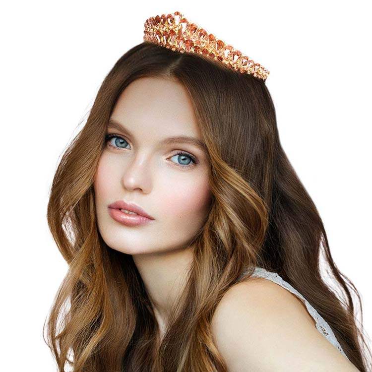 Crystal Teardrop Cluster Pageant Queen Tiara - Madeline Love - Flyclothing LLC