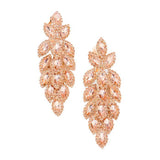 Marquise Crystal Oval Cluster Vine Clip On Earrings - Madeline Love - Flyclothing LLC
