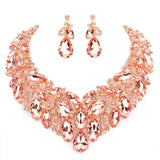Marquise Stone Cluster Accented Evening Necklace - Madeline Love - Flyclothing LLC