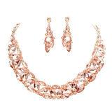 Marquise Stone Cluster Evening Necklace - Madeline Love - Flyclothing LLC