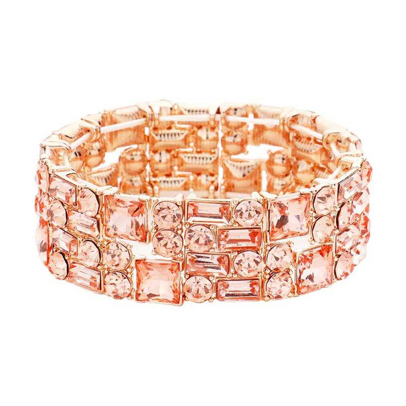 Multi Stone Stretch Evening Bracelet - Madeline Love - Flyclothing LLC