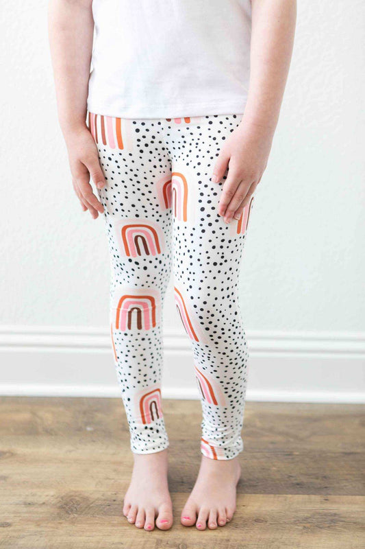 Peach Rainbow Leggings - Mila & Rose ® - Flyclothing LLC