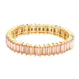 Rectangle Stone Stretch Evening Bracelet - Madeline Love - Flyclothing LLC