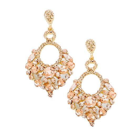 Marquise Crystal Chandelier Statement Evening Earrings - Madeline Love - Flyclothing LLC