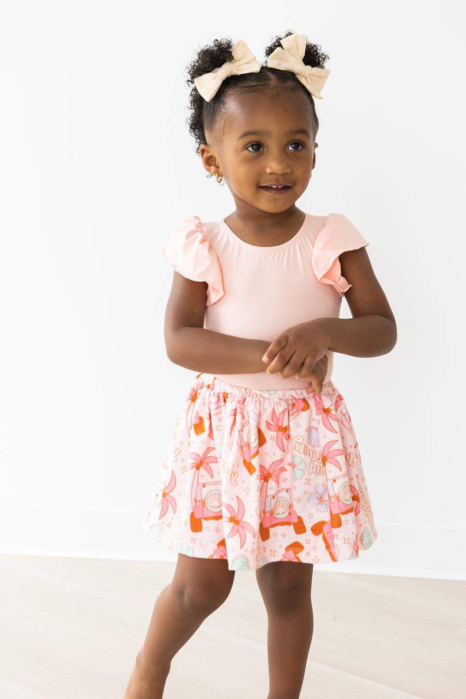 Peach S/S Flutter Sleeve Leotard - Mila & Rose ® - Flyclothing LLC