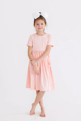 Peach S/S Pocket Twirl Dress - Mila & Rose ® - Flyclothing LLC