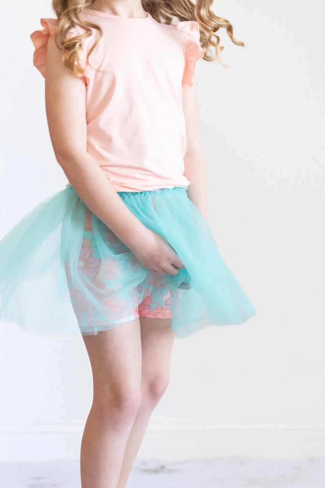 Peach S/S Ruffle Tee - Mila & Rose ® - Flyclothing LLC