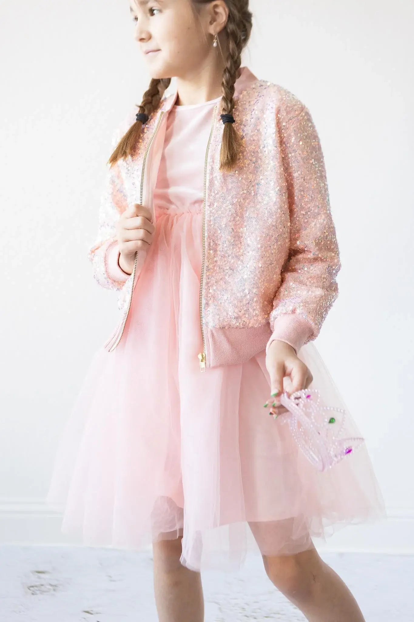 Peach Sequin Jacket - Mila & Rose ® - Flyclothing LLC