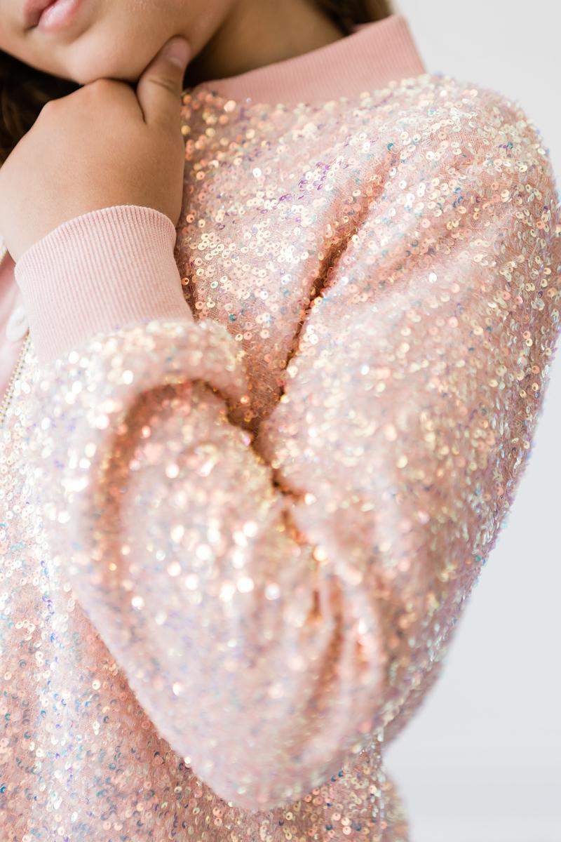 Peach Sequin Jacket - Mila & Rose ® - Flyclothing LLC