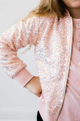 Peach Sequin Jacket - Mila & Rose ® - Flyclothing LLC
