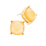 Square Stone Stud Earrings - Madeline Love - Flyclothing LLC