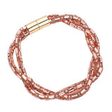 Stone Embellished Twisted Magnetic Bracelet - Madeline Love - Flyclothing LLC